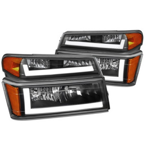 BAINEL Left Headlights fits 2004-2012 Chevy Colorado/2004-2012 GMC Canyon LED Style Daytime Running Light  OE 20766569/20766570