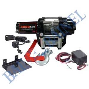 4000 lbs 12V/24V Electric Winch With Wire Cable  Water Resistant Remote Control ATV/UTV Suitable