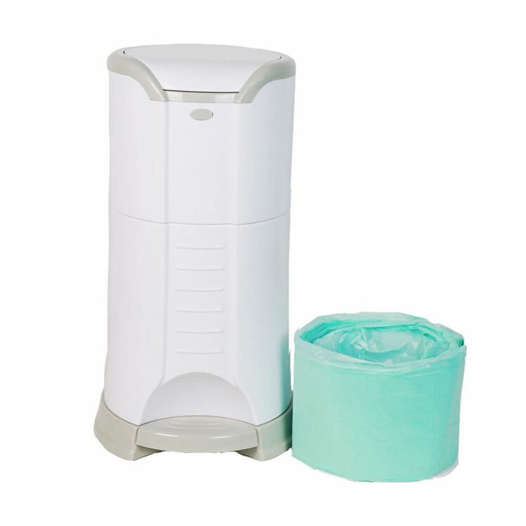 BNcompany Smart Plastic Pedal Diaper Trash Can with Odor Lock System