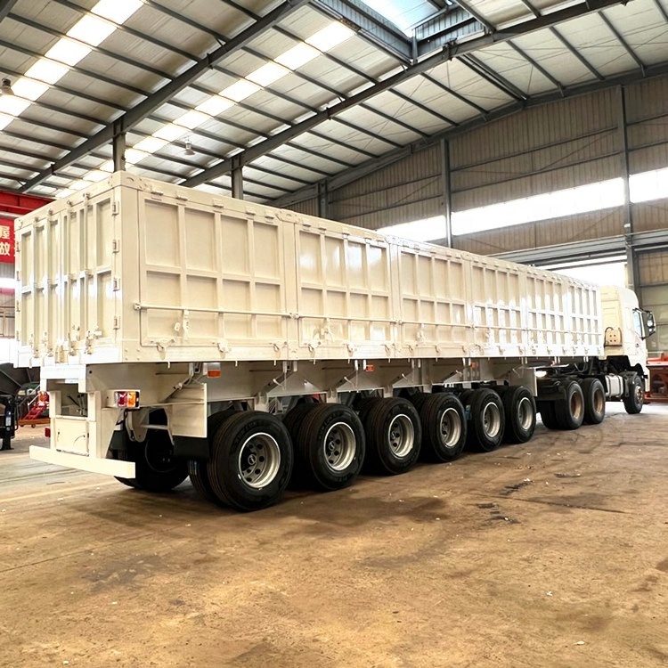 Stone Transportation Utility Tilt Equipment Dump Cargo Semi Trailer Truck for Sale Heavy Duty 40ft 5 Axle 100 Ton 150 Tons 200t