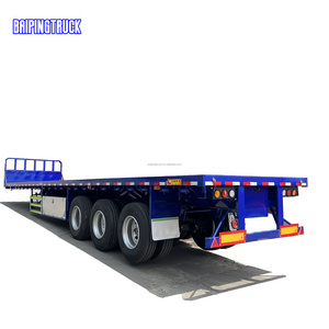 30-80 Tons 2 3 4 axles Flatbed 20ft 40ft 45ft Container Semi truck trailer or Flatbed Cargo Semi truck trailer