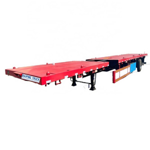 Shipping 40 Feet Container Transport Flat Bed Trailer 3 axle Flatbed Semi Trailer Price