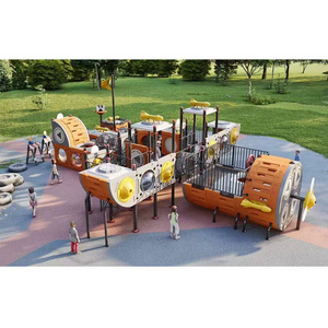 Stainless Steel Slide Kids Playhouse Wooden With Outdoor Wood Cubby House Non-Standard Customization