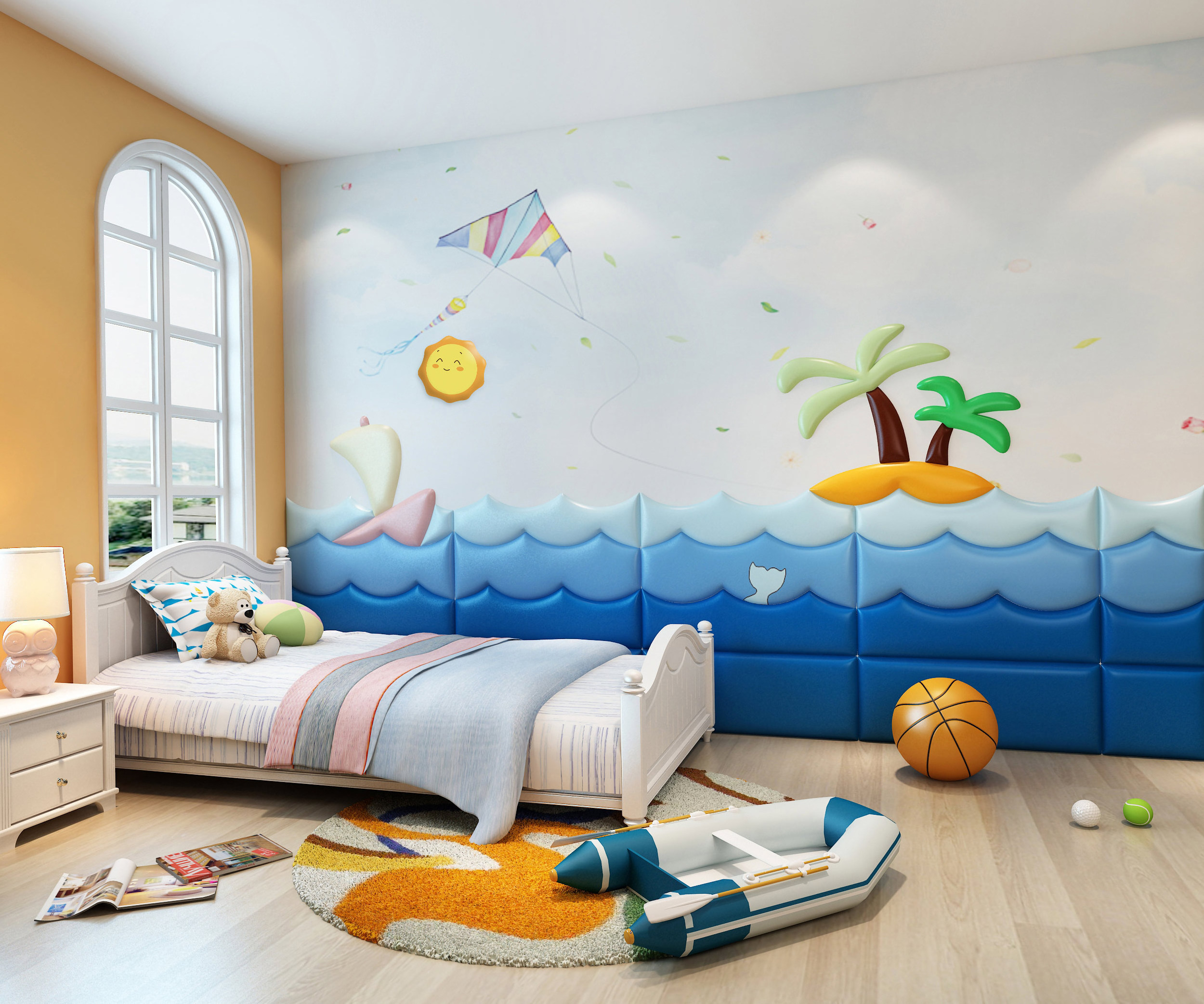 3D Wall panel wallboard children cartoon brick wallpaper self adhesive bedroom warm