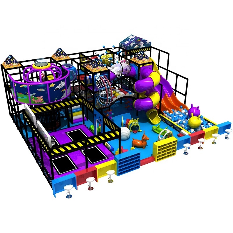 kids Indoor Playground equipment of commercial indoor indoor soft Play Center Trampoline park Big Slide for sale