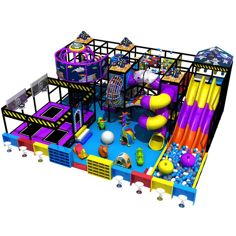 kids Indoor Playground equipment of commercial indoor indoor soft Play Center Trampoline park Big Slide for sale