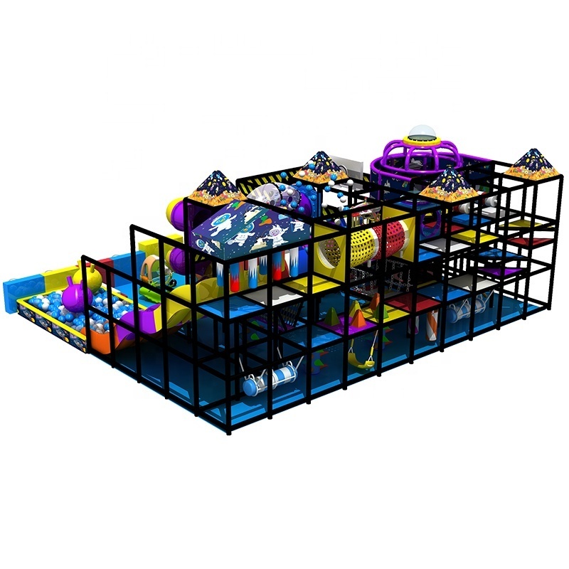 kids Indoor Playground equipment of commercial indoor indoor soft Play Center Trampoline park Big Slide for sale