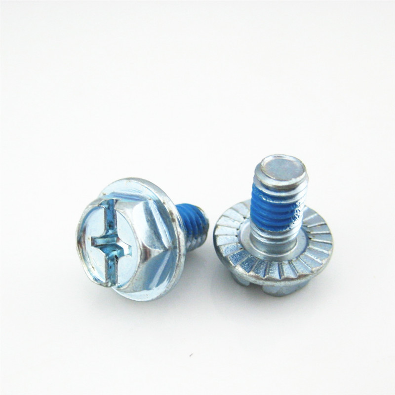 Phillips sloting Hex Flange Head Screws with Serration Stainless Steel Fastener