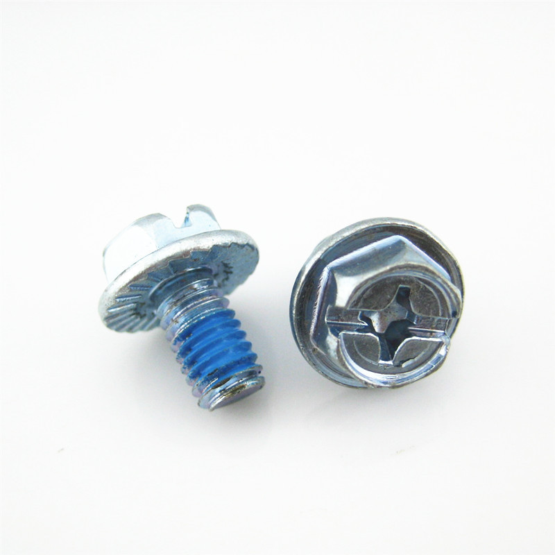 Phillips sloting Hex Flange Head Screws with Serration Stainless Steel Fastener