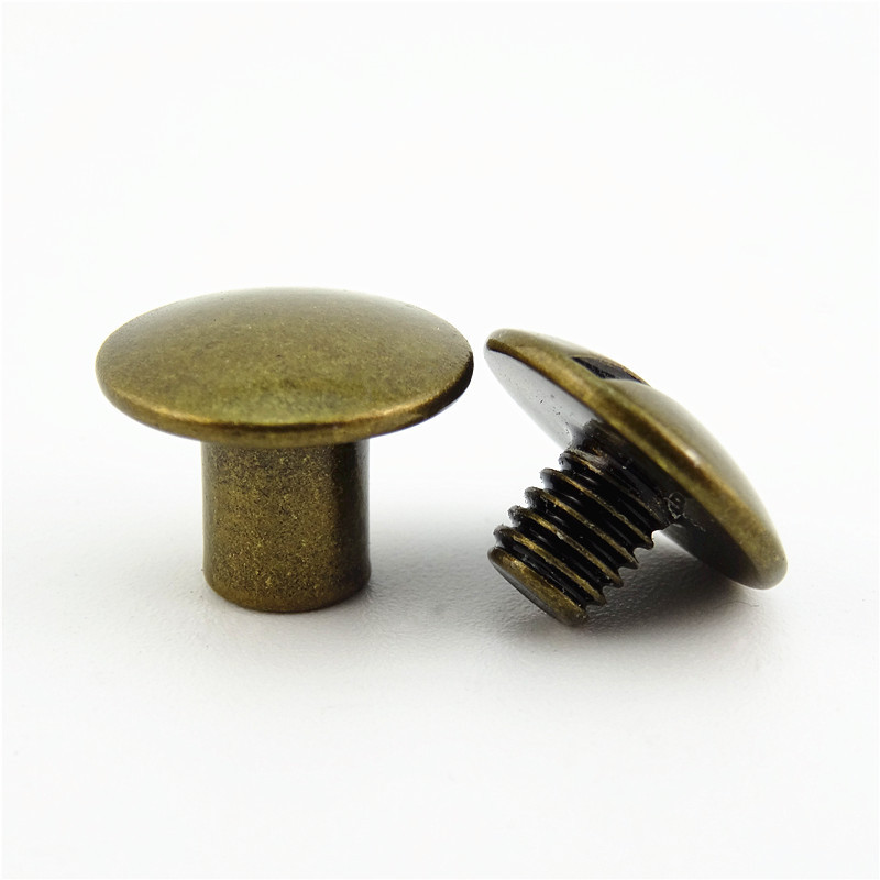 Brass chicago screws custom male female bolt screws binding screw post for leather