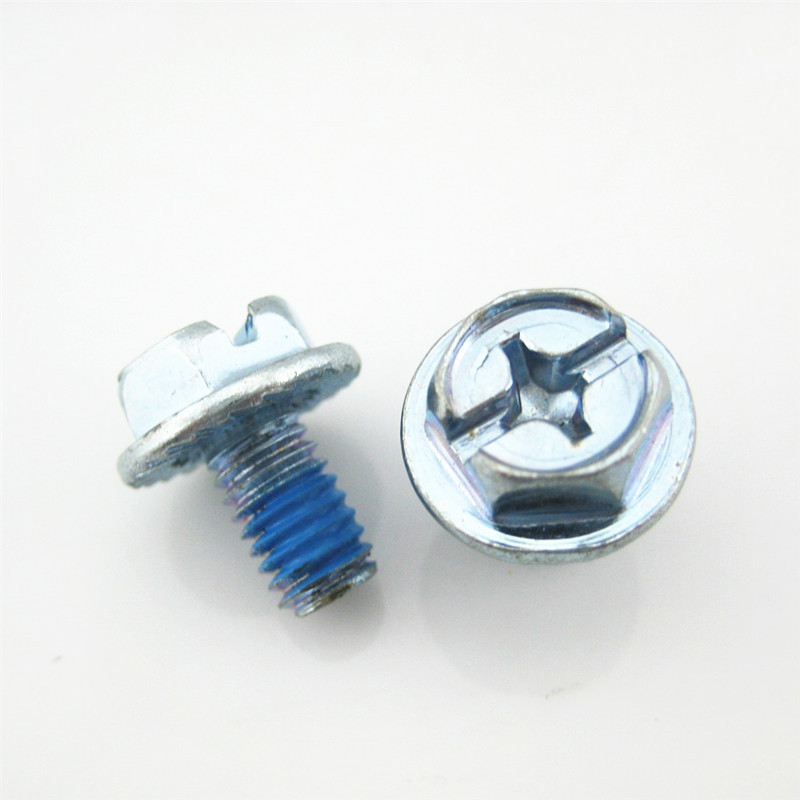 Phillips sloting Hex Flange Head Screws with Serration Stainless Steel Fastener