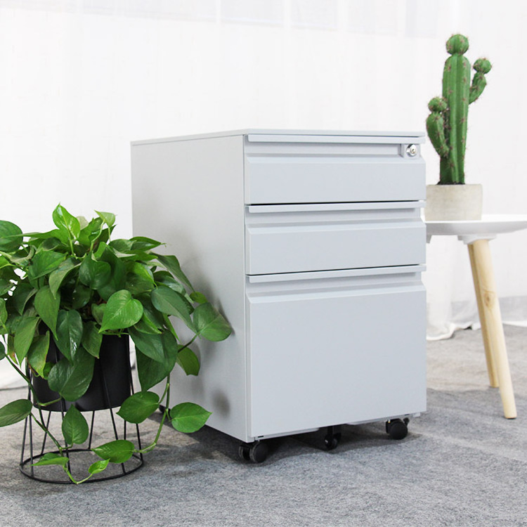 3 drawer Mobile Filling Cabinet Office Metal Rolling Mobile Pedestal File Cabinet 2 Drawer File