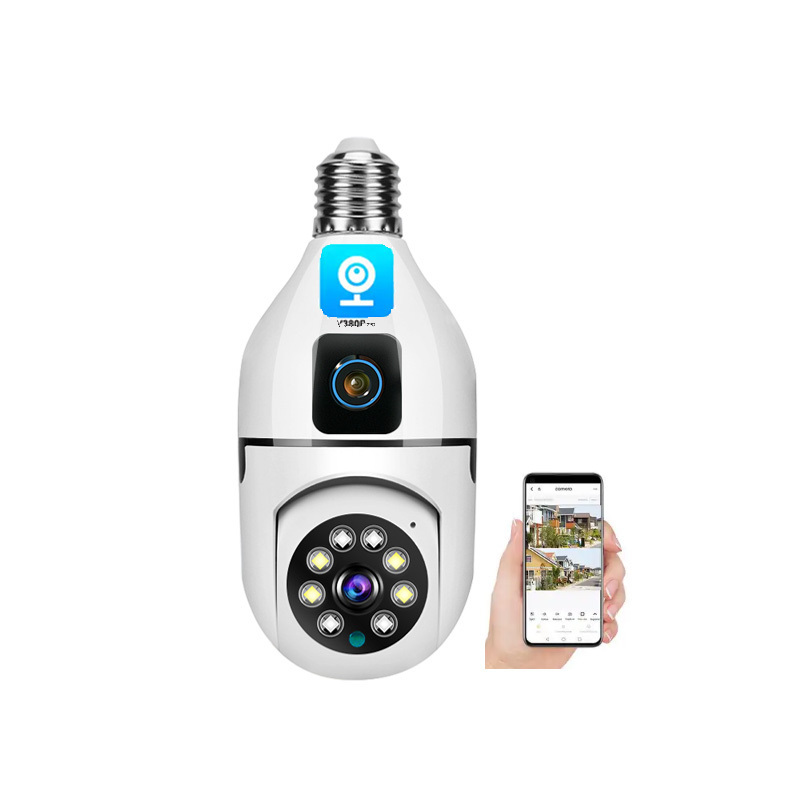 New 2.4G&5G Wireless Surveillance Monitor Home Indoor Network Smart IP Ptz Camera Pet dual lens V380 Pro bulb Wifi Camera