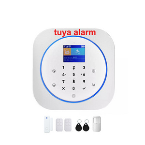 DIY wireless wifi tuya gsm alarm kit power failure home sms alarm with window door sensor alarm tuya smart home platform