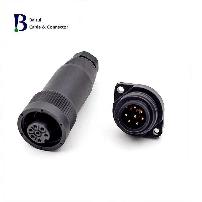 Circular RD24 692 Series Male 6+PE Cable Screw termination Connectors  Waterproof IP67 For Automation Power