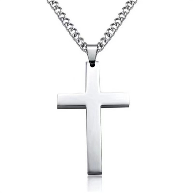 Wholesale New Fashion Jewelry Stainless Steel 18k Gold Plated Earring Luxury Cross Necklaces For Men