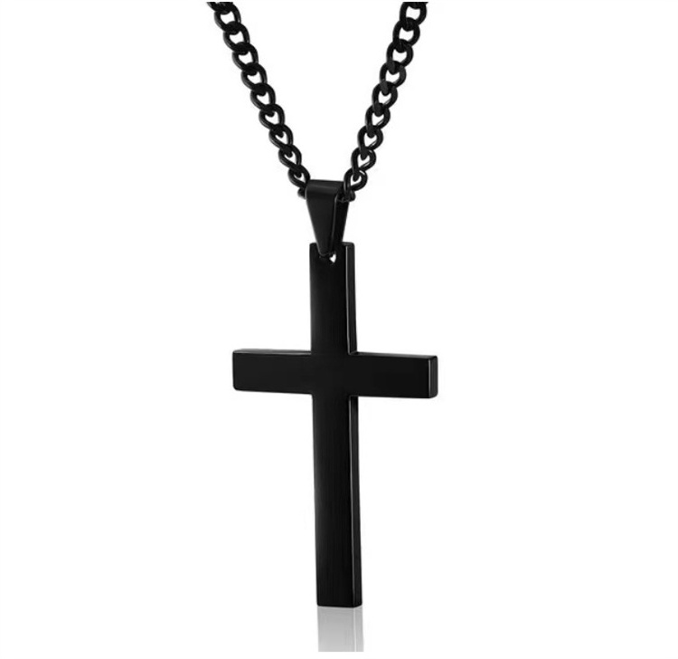 Wholesale New Fashion Jewelry Stainless Steel 18k Gold Plated Earring Luxury Cross Necklaces For Men