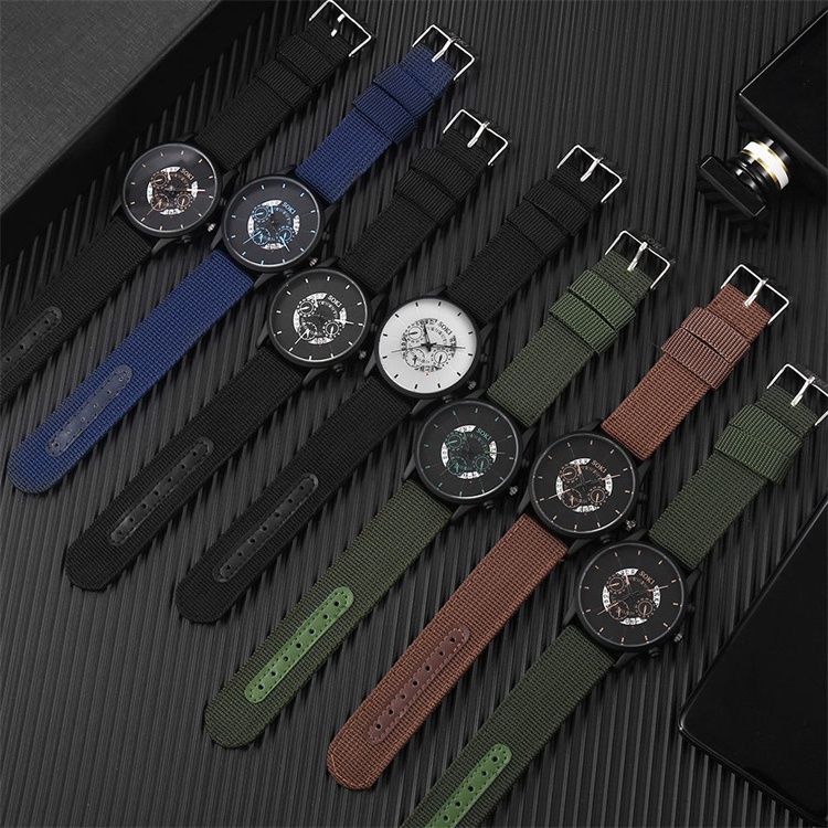 Fashion Braided Nylon Belt Watches Men Women Wrist Couple Sport Quartz Watch