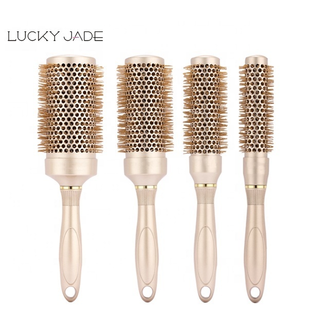 Professional Salon Thermal Ceramic Round Hair Brush Straightener Combs and Brushes for Precise Styling