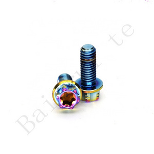 Motorcycle modification screws Titanium alloy small flange head screw hexagon fancy color motorcycle refit screw