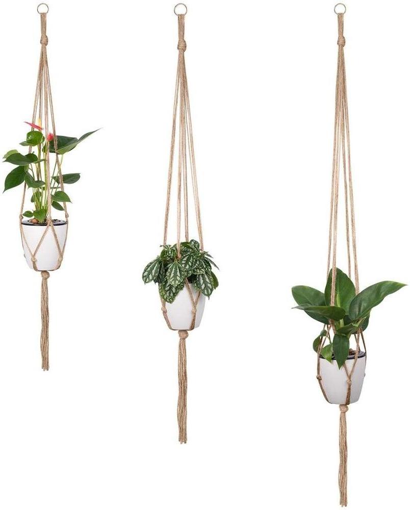 Macrame Plant Hangers 100% Jute Rope Indoor Outdoor Home Decor Wedding Hotel Hand-woven Wall Hanging Handmade  Flower Pot