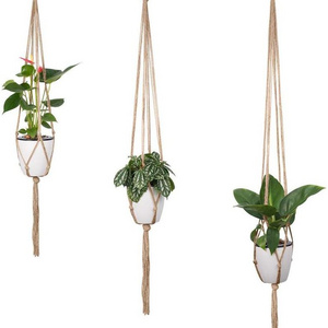 Macrame Plant Hangers 100% Jute Rope Indoor Outdoor Home Decor Wedding Hotel Hand-woven Wall Hanging Handmade  Flower Pot