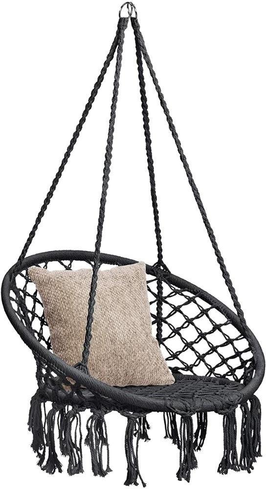 Macrame Round Shape Hanging Hammock Swing Chair For Garden Porch Home Hotel Wedding Indoor Outdoor Hand-woven Bohemian Style