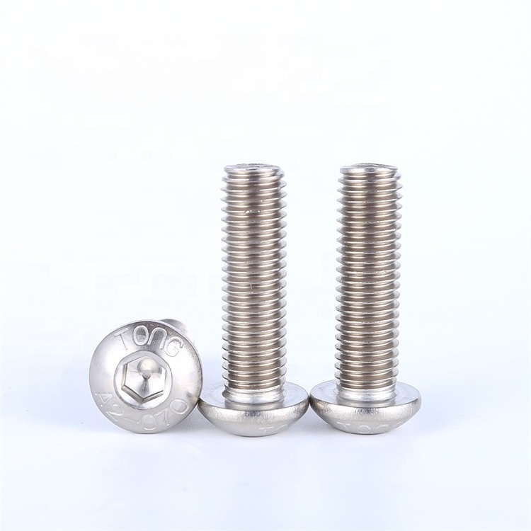 ISO7380 Cup Allen M2 M3 M4 M5 M6 M8 M10 Stainless Steel Hex Drive Hexagon Socket Round Button Head Machine Screws