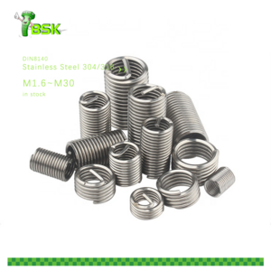 Stainless Steel DIN 8140 Helical Inserts M1.6 M2 M2.5 M3 M4 M5 M6 M8 M10 M12 M14 M16 M18 M20 M22 M24 M27 M30 Wire Thread Insert