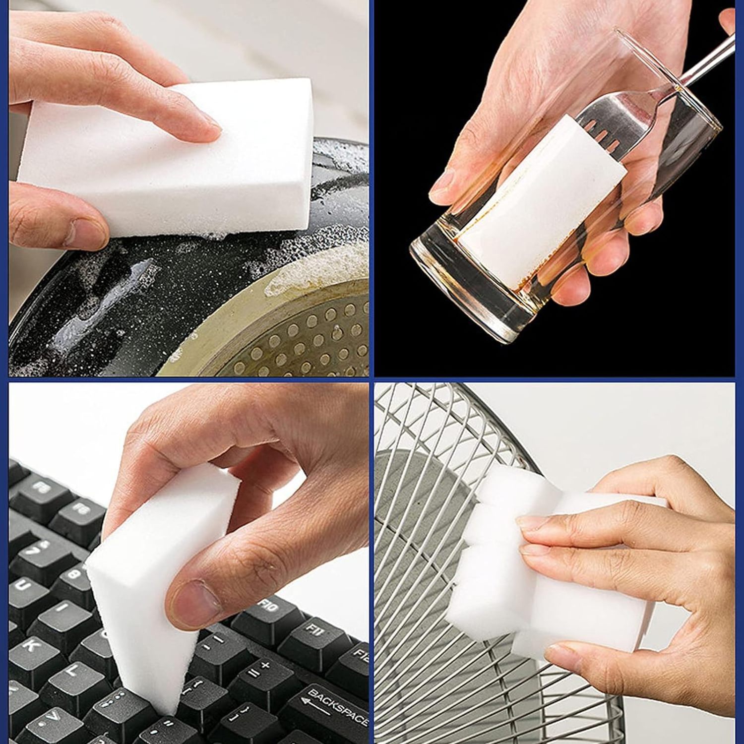 wholesale Multi-Functional clean Foam Eraser Cleaning White blocks Household Magic melamine sponge