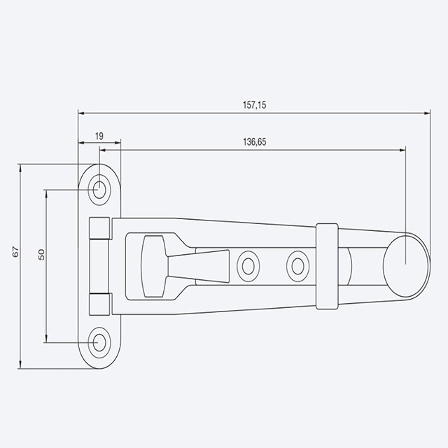 Door guard bolt Night Latch for israel door