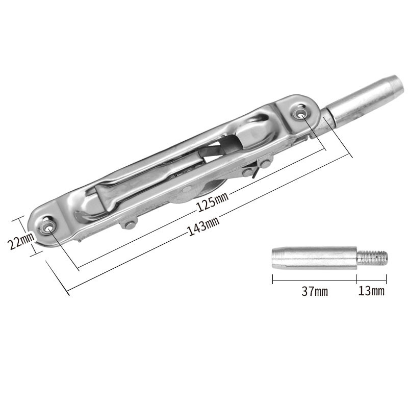 Stainless Steel Door Round type Flush Bolt Concealed Lever Action Latch, replaceable rod, TOP DOWN BOLT STEEL DOOR BOLT