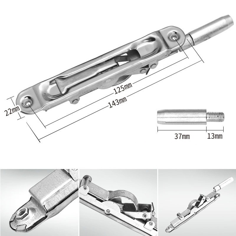 Stainless Steel Door Round type Flush Bolt Concealed Lever Action Latch, replaceable rod, TOP DOWN BOLT STEEL DOOR BOLT