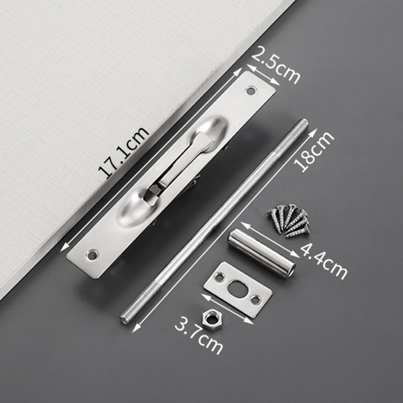 Stainless Steel Door Flush Bolt Concealed Lever Action Latch, replaceable rod, TOP DOWN BOLT STEEL DOOR BOLT