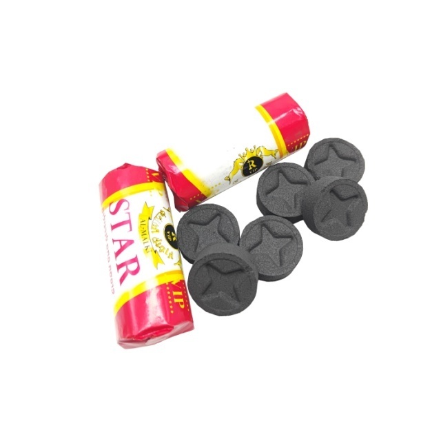 Hot Sale 35mm Star Round Shisha Charcoal Instant Light Hookah Coal