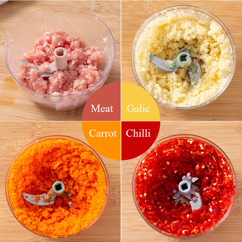 BST colorful Kitchen Fruit & Vegetable Tools Plastic Manual Garlic Masher Pull Food happy Chopper Mini Meat Mixer