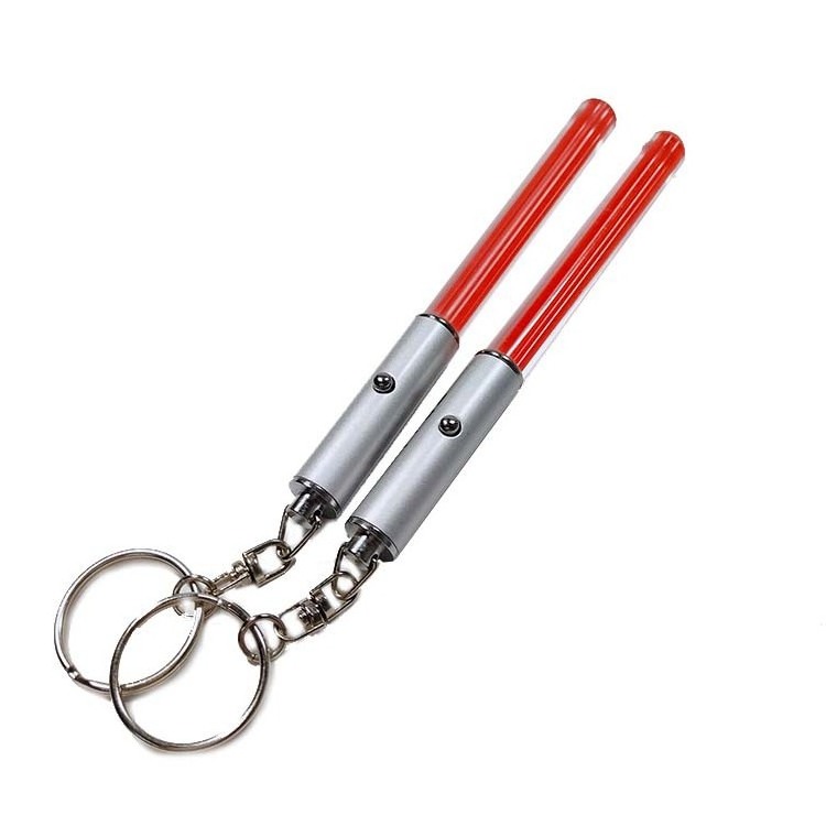 Promotional Light Up Star-War plastic LED Acrylic Glowing Lightsaber Keychain with Custom logo