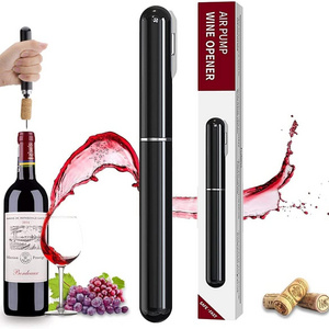 BST Portable Travel 2-in-1 Air Pressure manual wine opener With Foil Cutter air pump wine bottle opener