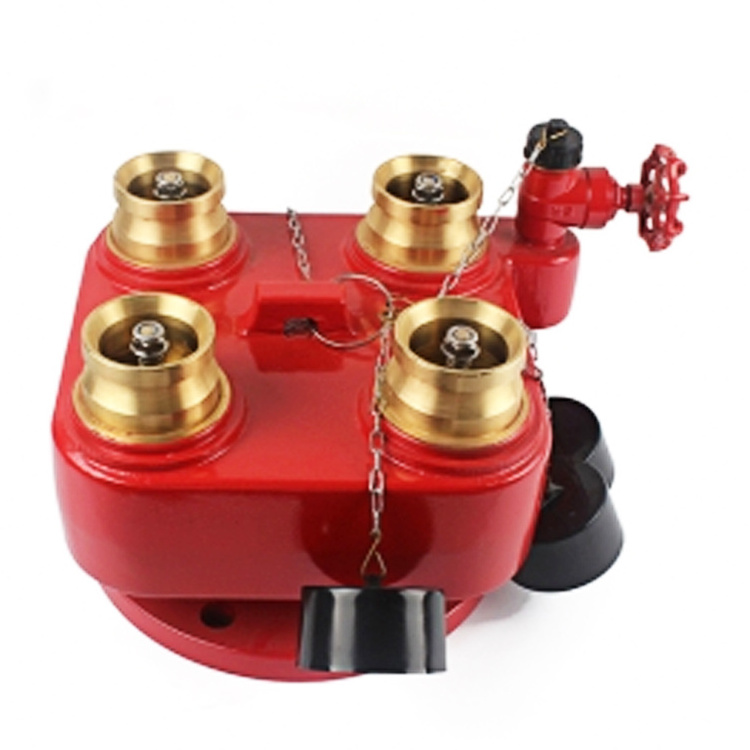 Factory Outlet Fire Fighting Equipment 1.6MPa Breeching Valve 6 Inch 4 Way Breeching Inlet