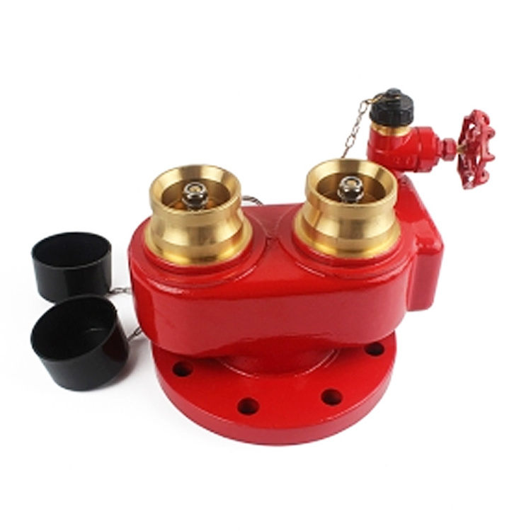 Supplier Dry Riser 4 Inch Breeching Valve Ductile Iron 2 Way Breeching Inlet Fire Valve