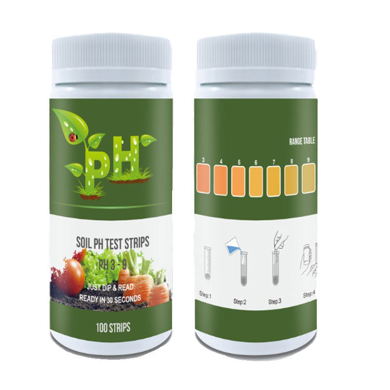 Soil Test Kit Ph Test Paper Reagent Strips Ph 3-9 Test Strips for Garden Plants Home Lawn Grass