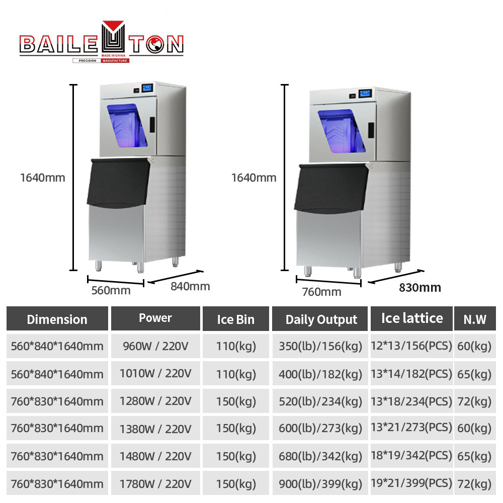 300kg High Capacity Commercial Ice Maker Making Machine Ice Machine Automatic Ice Cube Machine