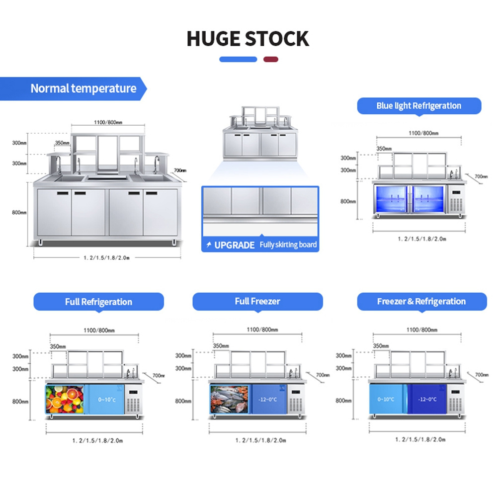 Milk Tea Making Bubble Tea table Bar Counter machine With Refrigeration Cabinet for coffee shop equipment