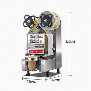 Fully Automatic Stainless Steel Packing Sealing Lid Plastic Cup Machine