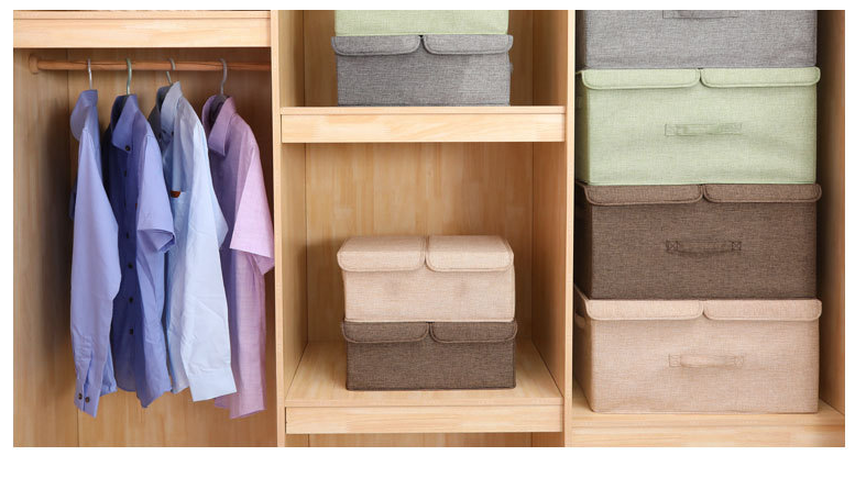 Adjustable Clothes Organizer Separated Linen Material Under Bed Storage Clothing Storage Bag