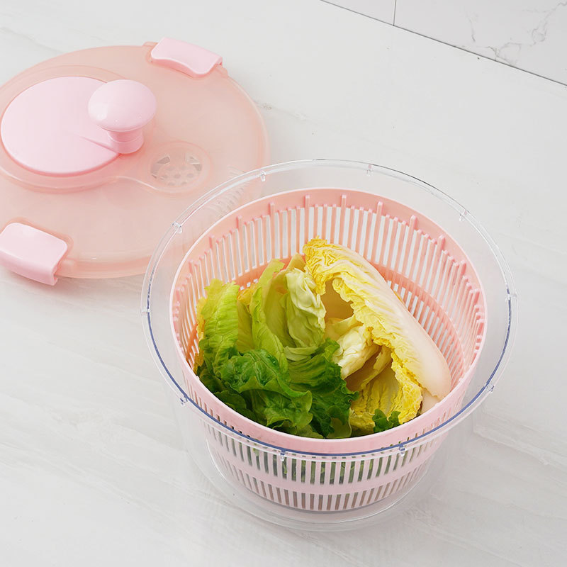 Vegetable Dehydrator Wash Basket Kitchen Supplies Drain Basket Manual Drier Dehydrator Fruit And Vegetable Salad Spinner