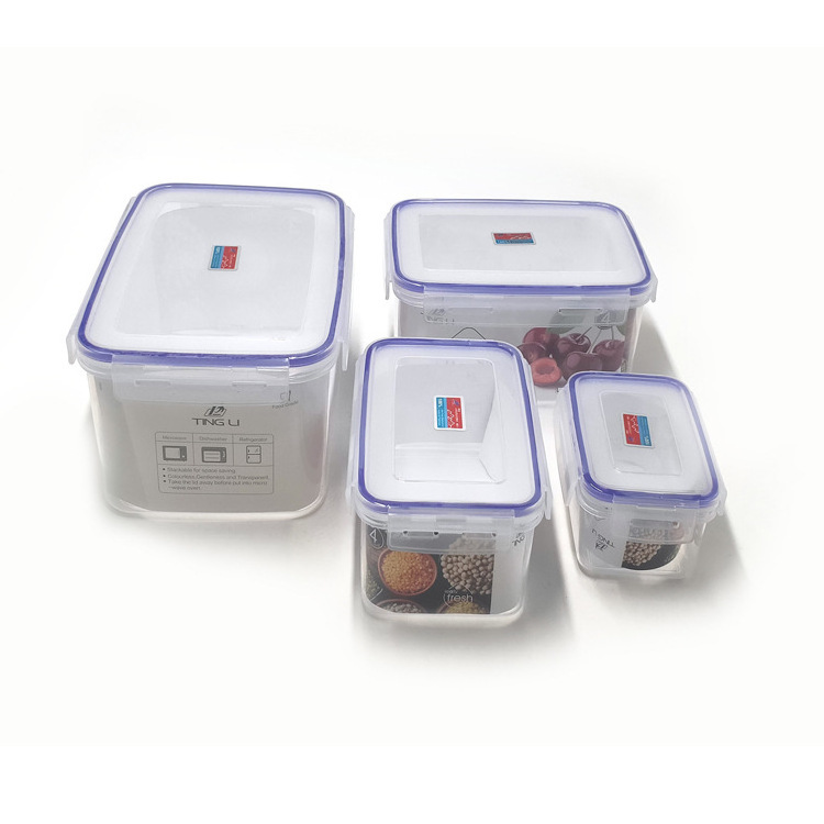 BPA-Free Customizable Airtight Transparent Food Grade Microwable Plastic Food Storage Container Kitchen accessories food box