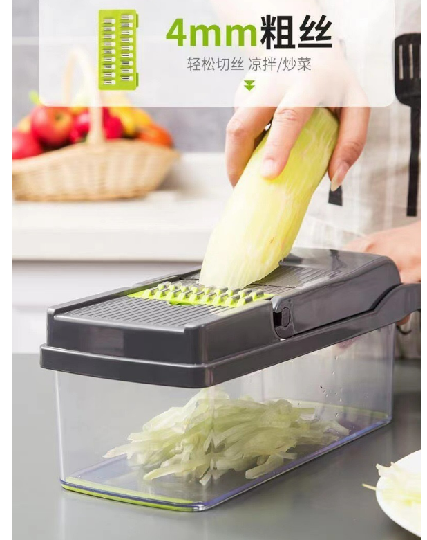 multi function Kitchen accessories 16 In 1 manual mandoline fruit vegetable cutter onion dicer slicer vegetable 12 In 1 chopper