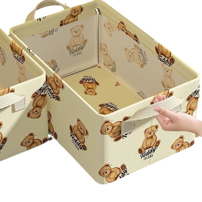 Wholesale Foldable Clothes Storage Boxes Fabric Storage Organizer With Reinforced Handle