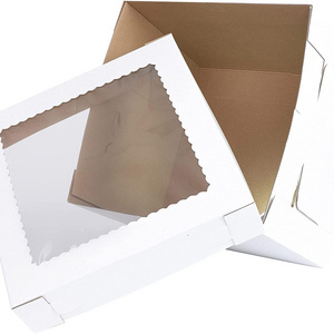 Wholesale Cheap price  for 8 10 12" inch tall  cake paper box with clear window